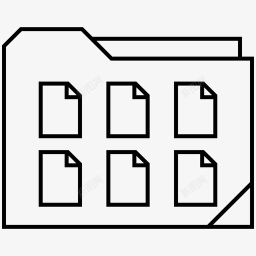 文件夹页存档文件svg_新图网 https://ixintu.com 文件夹 存档 文件 浅色