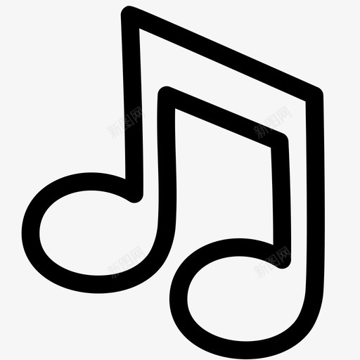 音符旋律乐谱svg_新图网 https://ixintu.com 音符 旋律 乐谱 线条