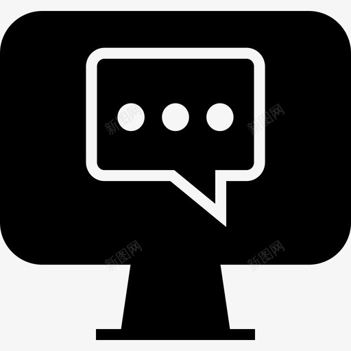 在线聊天信息pc显示器svg_新图网 https://ixintu.com 在线聊天 信息 显示器 文本 短信 字形