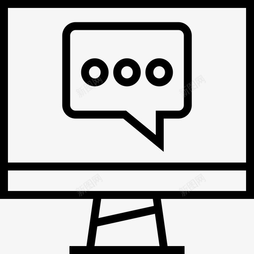 在线信息聊天电脑svg_新图网 https://ixintu.com 在线 信息 短信 聊天 电脑 通话