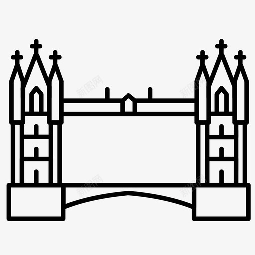 伦敦桥地标塔svg_新图网 https://ixintu.com 伦敦 桥地 标塔 旅游 泰晤士河 门户 世界 地标