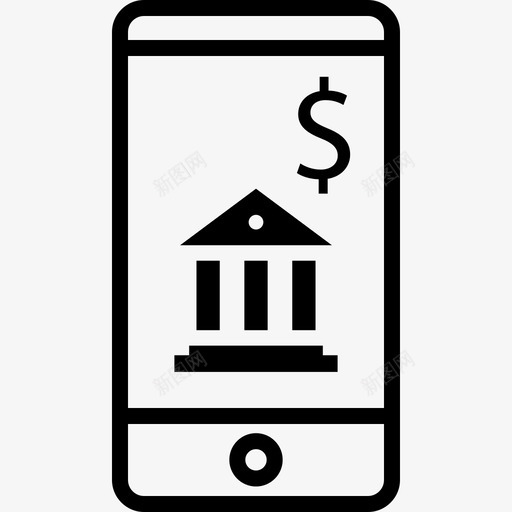 手机银行商业金融svg_新图网 https://ixintu.com 手机 银行 金融 商业 货币