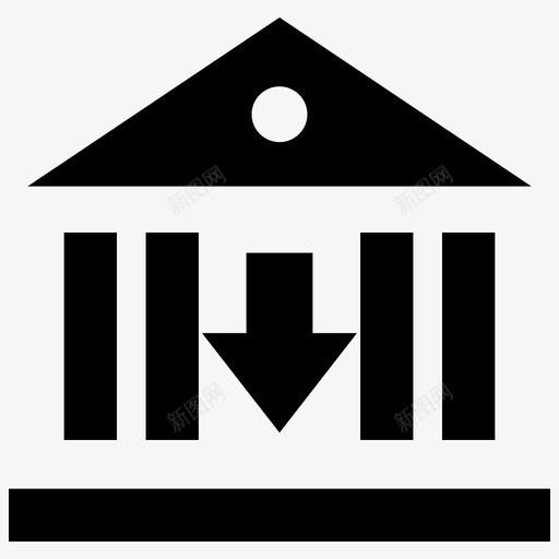 银行股市负趋势svg_新图网 https://ixintu.com 金融 银行 股市 趋势 货币 损失 下跌 存款 陷阱 字形