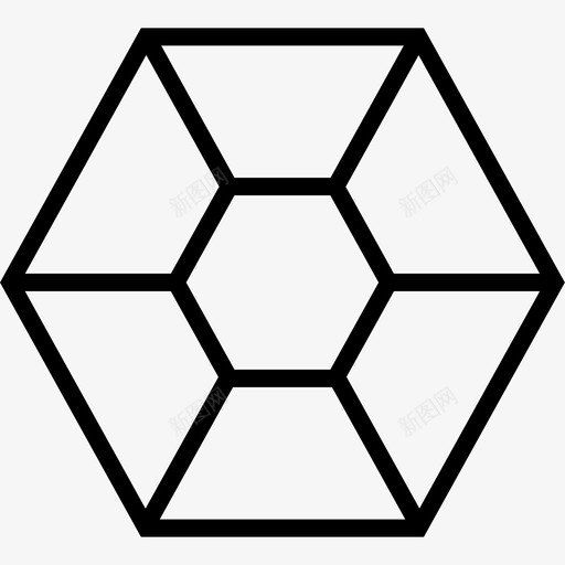 抽象六边形创意设计svg_新图网 https://ixintu.com 抽象 六边形 创意设计 形状 输出