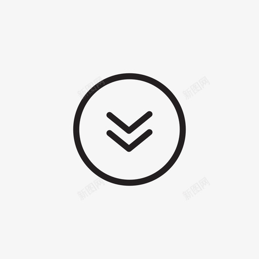 下箭头下按钮web和移动ui行图标集svg_新图网 https://ixintu.com 箭头 按钮 移动 图标