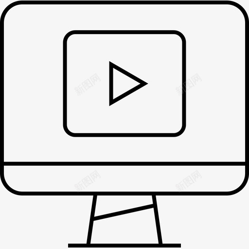 视频数据信息svg_新图网 https://ixintu.com 信息 视频 数据 显示器 播放 图形