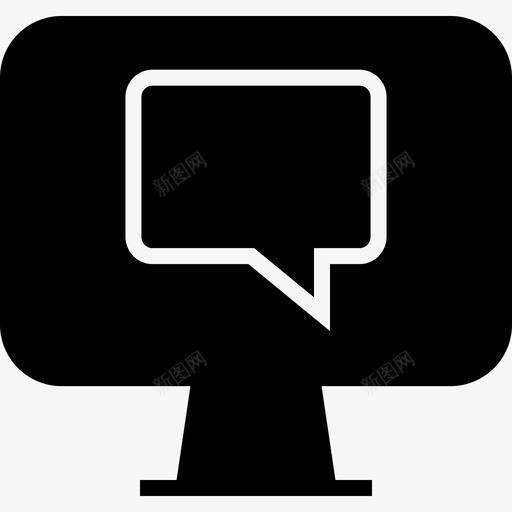 在线聊天信息pc显示器svg_新图网 https://ixintu.com 在线聊天 信息 显示器 文本 短信 字形