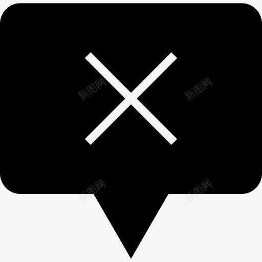 在线消息x气泡聊天svg_新图网 https://ixintu.com 消息 在线 文本 气泡 聊天 字形