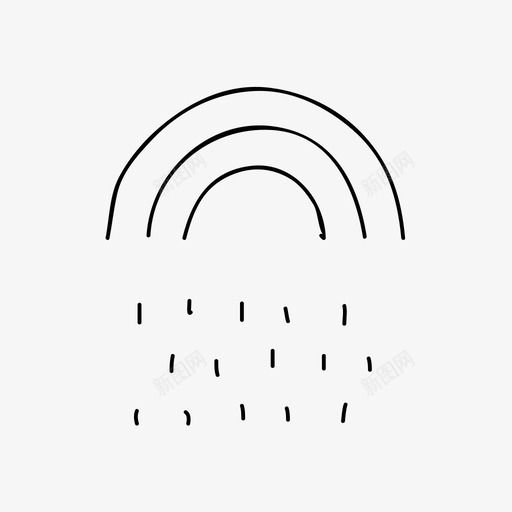 彩虹雨云手绘svg_新图网 https://ixintu.com 彩虹 雨云 手绘 雪天 天气