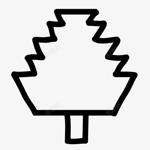 行宫树手绘树叶svg_新图网 https://ixintu.com 行宫 手绘 树叶 大自然 植物 森林
