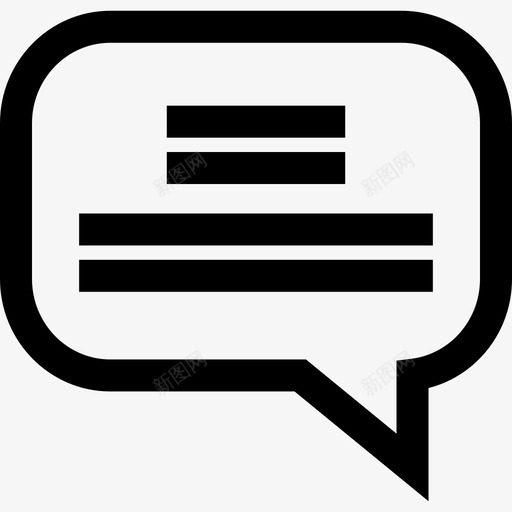 聊天信息文字短信息svg_新图网 https://ixintu.com 聊天 信息 短信 文字 帖子 对话 泡泡 注意 粗体