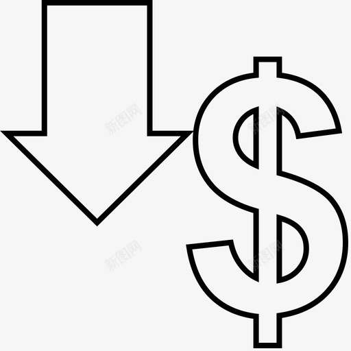 低销售额购物在线svg_新图网 https://ixintu.com 低销 销售额 购物 在线 金钱 电子商务 危机 公司 购买 银行 坏错