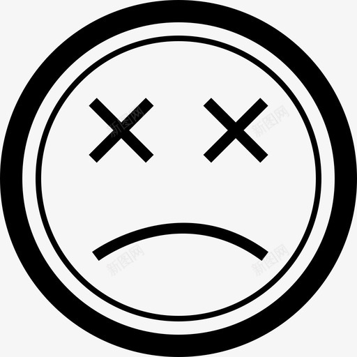 悲伤沮丧生气svg_新图网 https://ixintu.com 表情 悲伤 沮丧 生气 皱眉 醉酒
