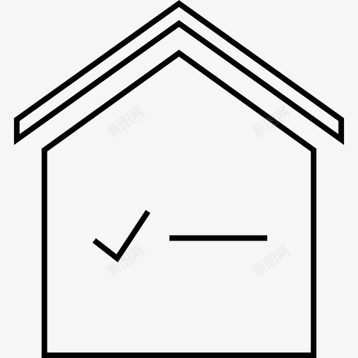 购房勾号房子svg_新图网 https://ixintu.com 购房 勾号 房子 网上 房地产