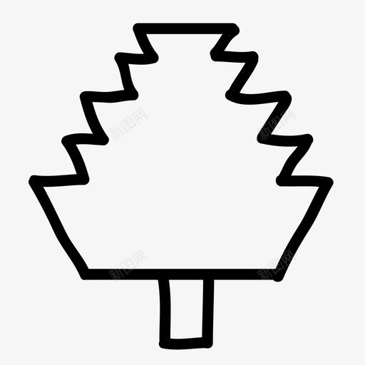 行宫树手绘树叶svg_新图网 https://ixintu.com 行宫 手绘 树叶 大自然 植物 森林