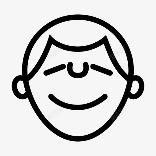 高兴的脸嘴高兴的svg_新图网 https://ixintu.com 高兴 脸嘴 眼睛 表情 内容 得意 情绪 男人