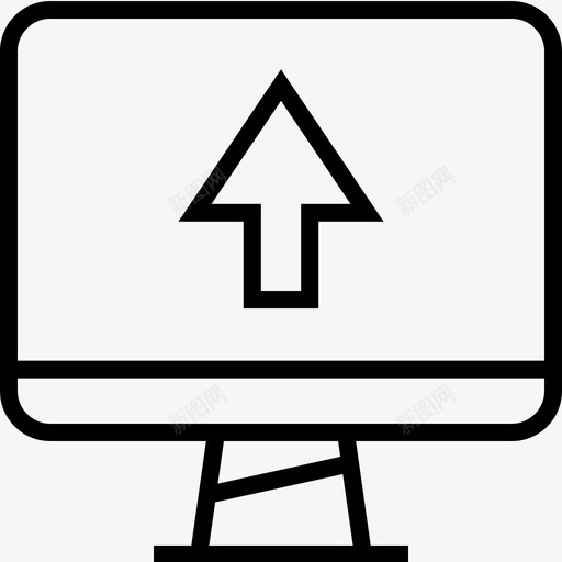 向上数据信息图形svg_新图网 https://ixintu.com 信息 图形 向上 数据 监视器 轮廓