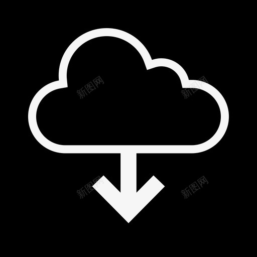云活动下降箭头在线svg_新图网 https://ixintu.com 活动 下降 箭头 在线 图示