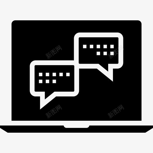 在线短信传输短信svg_新图网 https://ixintu.com 短信 在线 传输 信息 电脑 笔记本 通信 字形