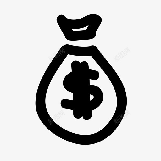手绘金钱储蓄svg_新图网 https://ixintu.com 手绘 金钱 储蓄 素描 普通 图标