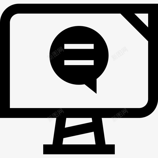 在线会话聊天显示器svg_新图网 https://ixintu.com 在线 会话 聊天 显示器 网络 短信 粗体