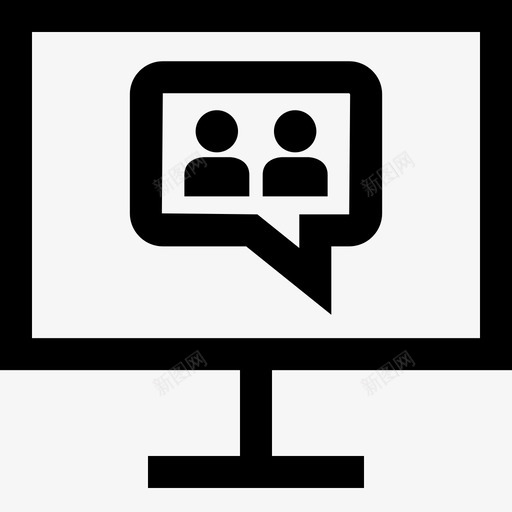 社交信息短信聊天svg_新图网 https://ixintu.com 社交 信息 短信 聊天 在线 显示器 朋友 对话 电脑 通信 泡泡