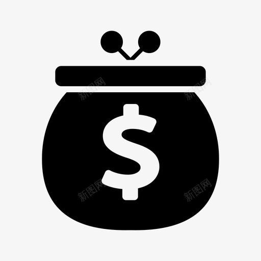 硬币钱包银行现金svg_新图网 https://ixintu.com 硬币 钱包 银行 现金 美元 电子商务 货币