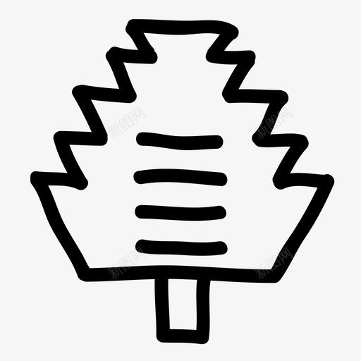 行宫树手绘树叶svg_新图网 https://ixintu.com 行宫 手绘 树叶 大自然 植物 森林