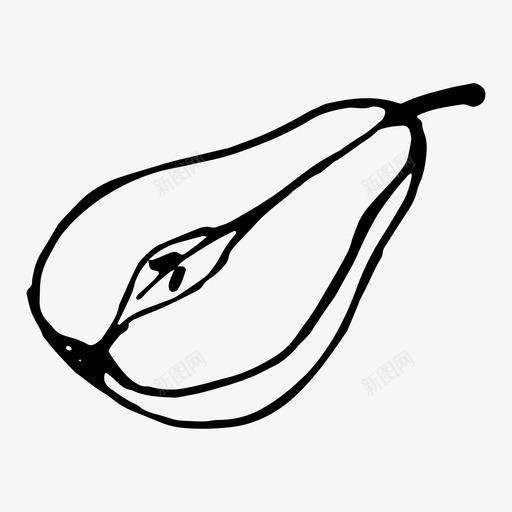 半梨水果手绘svg_新图网 https://ixintu.com 半梨 水果 手绘 健康 零食