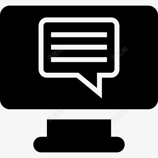 在线消息文本屏幕svg_新图网 https://ixintu.com 消息 在线 短信 文本 屏幕 会话 计算机 聊天 泡泡 字形