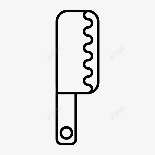 切肉刀厨师食物svg_新图网 https://ixintu.com 厨师 厨房 工具 切肉刀 食物