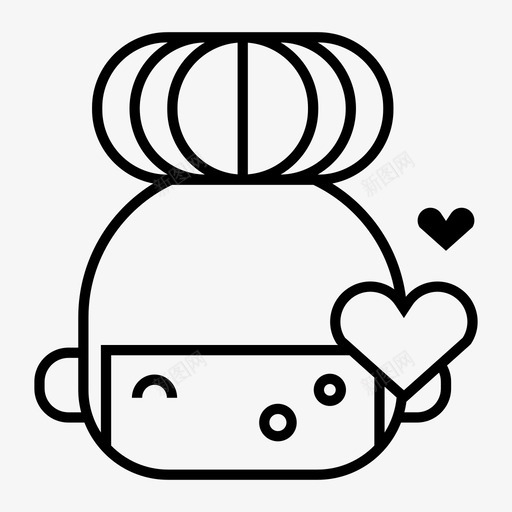 调情表情表情表情脸svg_新图网 https://ixintu.com 表情 卡瓦 调情 符号 情感 性格 女孩