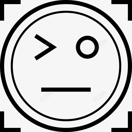 眨眼化身表情svg_新图网 https://ixintu.com 表情 眨眼 化身 轮廓