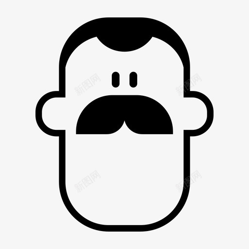 男人化身爸爸svg_新图网 https://ixintu.com 男人 化身 人脸 爸爸 胡子
