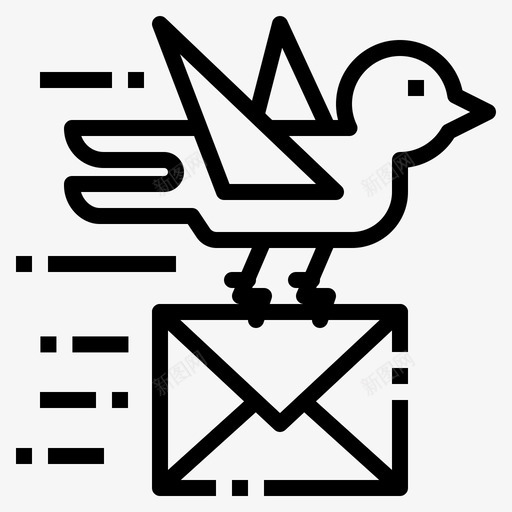 信鸽通信邮件svg_新图网 https://ixintu.com 信鸽 通信 邮件 新闻