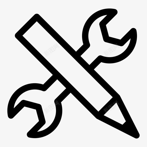 设置定制铅笔svg_新图网 https://ixintu.com 设置 定制 铅笔 工具 扳手 商务
