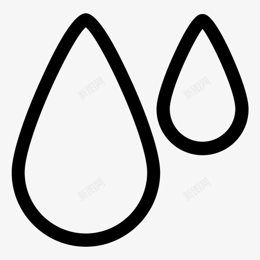水生态水滴svg_新图网 https://ixintu.com 生态 水生 水滴 线图 图标