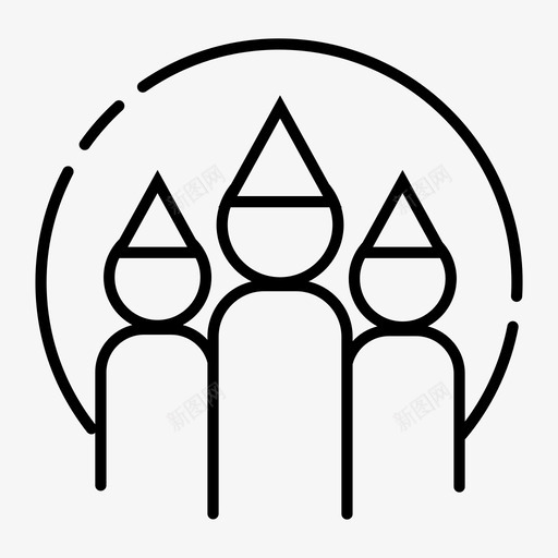 聚会庆典活动svg_新图网 https://ixintu.com 聚会 庆典 活动 团体 帽人