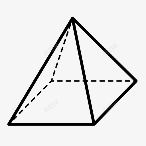 方棱锥三维几何svg_新图网 https://ixintu.com 方棱锥 棱锥 几何 几何形 形状 三维
