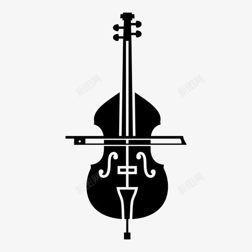 低音提琴乐器音乐svg_新图网 https://ixintu.com 低音 提琴 乐器 音乐 管弦乐队 歌曲 小提琴 家族