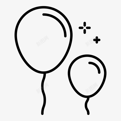 气球漂浮情人节svg_新图网 https://ixintu.com 气球 漂浮 情人节