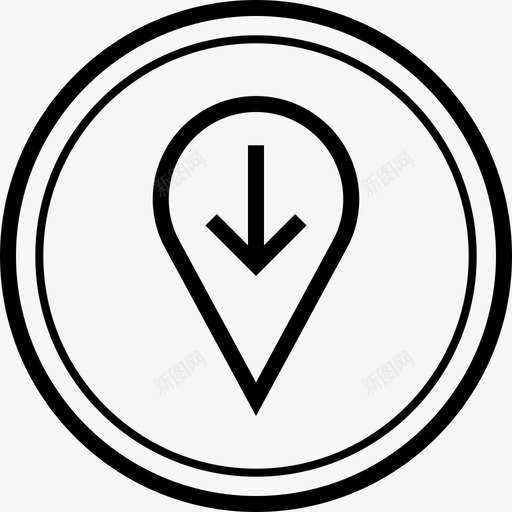 地图别针方向指针gps导航1s11svg_新图网 https://ixintu.com 地图 别针 方向 指针 导航