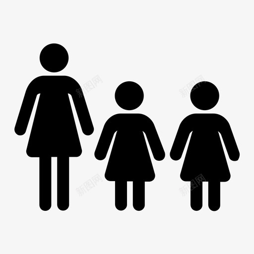 家庭孩子女孩svg_新图网 https://ixintu.com 家庭 孩子 女孩 妈妈 单身