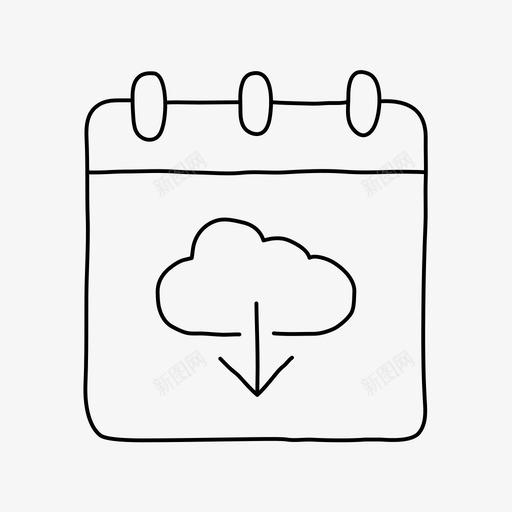 下载记事本日历icloudsvg_新图网 https://ixintu.com 记事本 下载 日历 笔记本