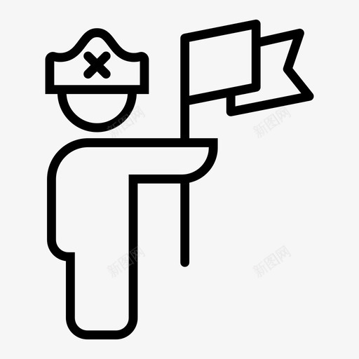 海盗帽子十字骨svg_新图网 https://ixintu.com 举白旗 十字 帽子 投降 旗帜 海盗