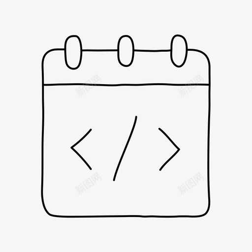 开发者记事本日历代码svg_新图网 https://ixintu.com 记事本 开发者 日历 代码 笔记本