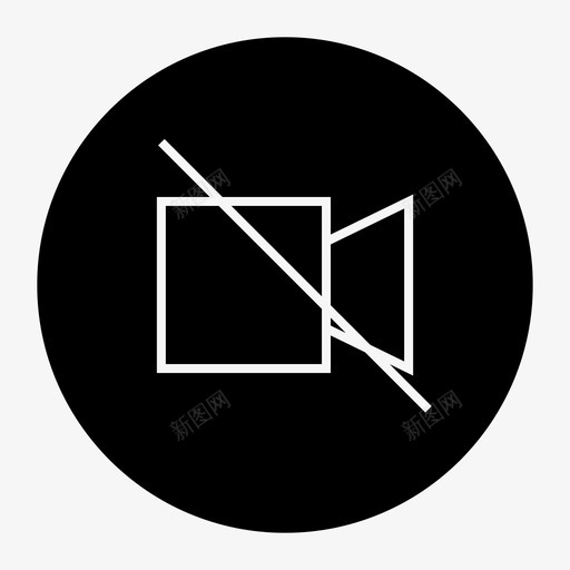 禁用视频摄像头会议svg_新图网 https://ixintu.com 禁用 视频 会议 摄像头 联机 视频会议 图示