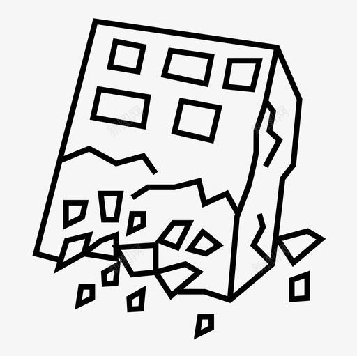 地震建筑灾难svg_新图网 https://ixintu.com 地震 建筑 灾难 震颤
