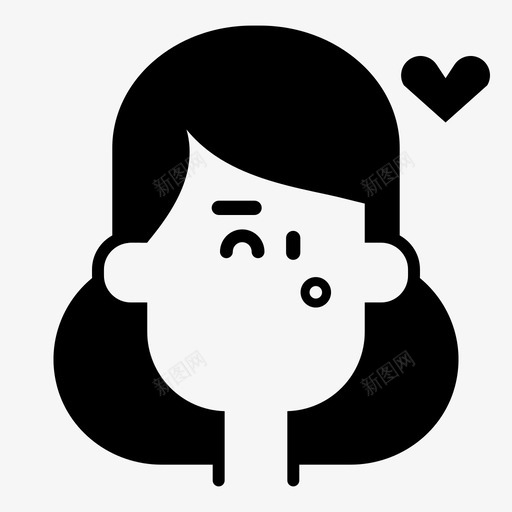 调情化身表情svg_新图网 https://ixintu.com 情感 女孩 调情 化身 表情 表达