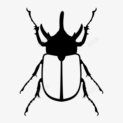 犀牛甲虫虫子角svg_新图网 https://ixintu.com 虫子 犀牛 甲虫